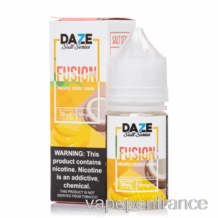 Ananas Noix De Coco Banane - 7 Sels De Fusion Daze - 30 Ml 30 Mg Stylo Vape